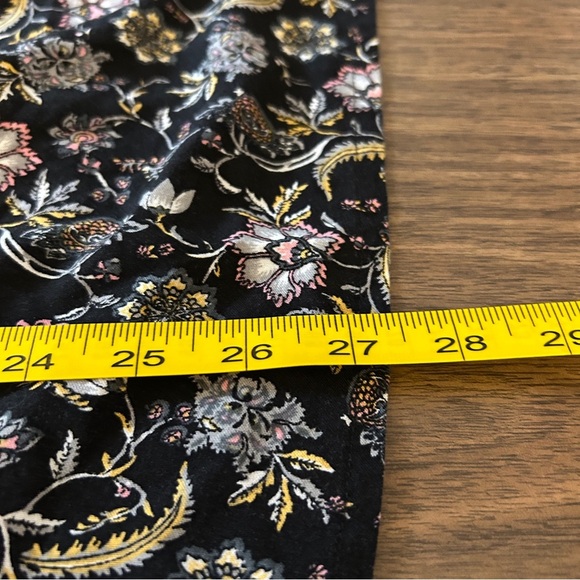 ❤️ VENUS Black Floral Blouse with Pink and Yellow Details L - Picture 9 of 10